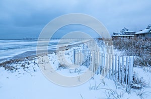 Winter Coastal Snow Storm on the Outer Banks