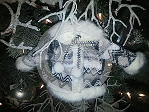 Winter coat ornament