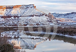 Winter on the Colorado RIver at Fisher Towers