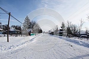 Winter in countryside