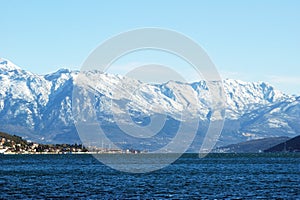 Winter day in the Bay of Kotor, Montenegro