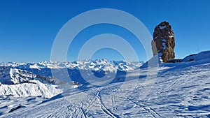 Winter day on the Glacier De Diablerets