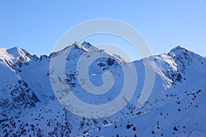 Winter day in the Transylvanian Alps, Romania