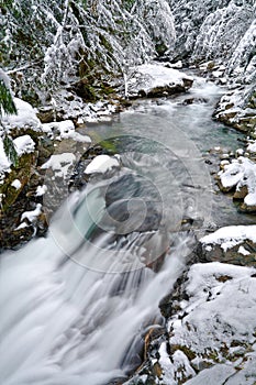 Winter at Deception Falls Park, Washington State