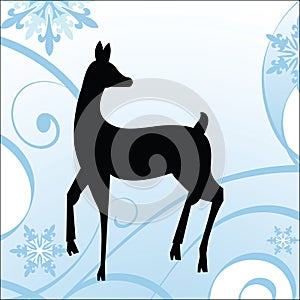 Winter Deer - Holiday Theme