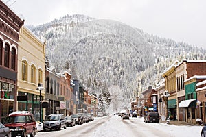 Winter in Downtown Wallace Idaho