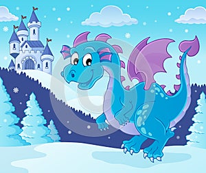 Winter dragon theme image 1