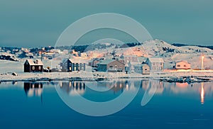 Winter Dusk in Durrell of Twillingate NL Canada