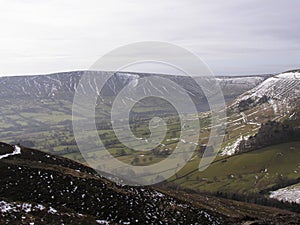 Winter in Edale  Derbyshire  UK photo