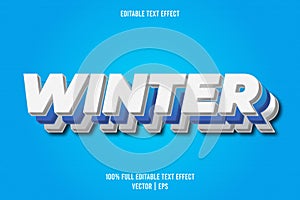 Winter editable text effect cartoon style