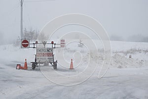 Winter Emergency Road Closure Due To Zero Visibility