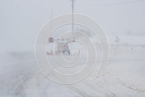 Winter Emergency Road Closure Dufferin County, Ontario photo