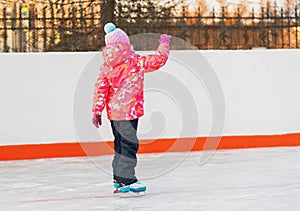 Winter entertainment, ice skating