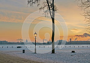 Winter evening in St. Petersburg