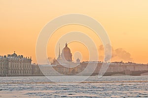 Winter evening in St. Petersburg