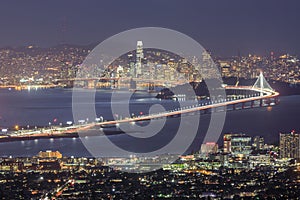 Winter evening views of Berkeley and San Francisco Waterfronts. photo