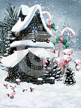 Winter fairy cottage