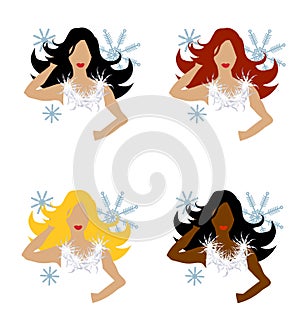 Winter Female Fashion Models