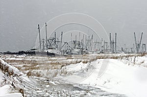 Winter fishing fishing fleet