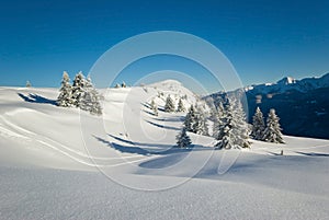 Winter in French alps