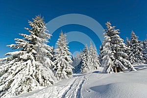 Winter in French alps