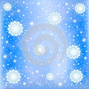 Winter frosty snow background