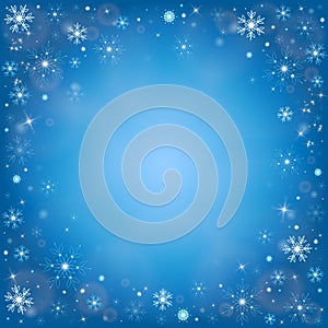 Winter frosty snow background