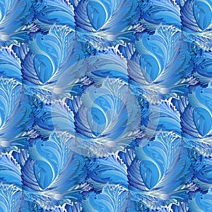 Winter frozen glass seamless pattern background.