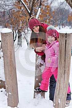 Winter fun family