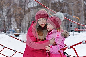 Winter fun family