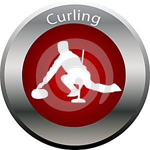 Winter game button curling