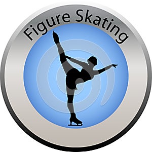 Winter game button figure skating