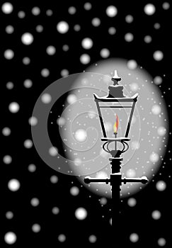 Winter Gaslight New Year Background