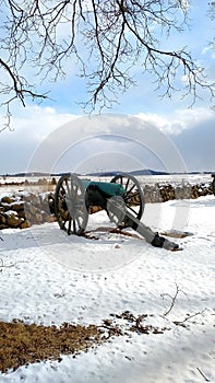 Winter at Gettysburg Battlefield