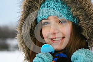 Winter girl photo