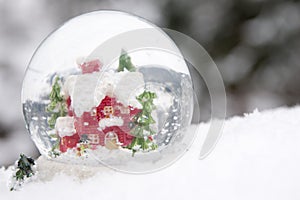 Winter glass ball