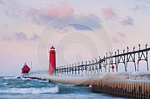 Winter, Grand Haven Lighthouse