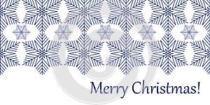 Winter greeting card leaflet header Christmas decoration background. Merry Christmas and Happy New Year