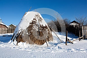 Winter haystack