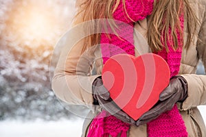 Winter heart valentine