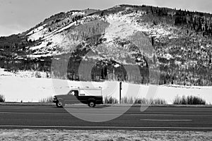 A winter highway in Utah