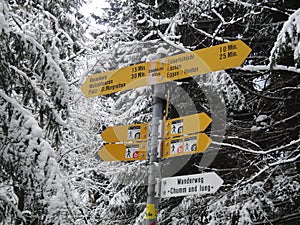 A winter hike in Switzerland
