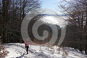 Zimní turistika v Malé Fatře, Turiec, Slovensko