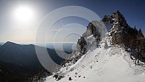 Ostra mountain in winter, Velka Fatra national park, Slovakia photo