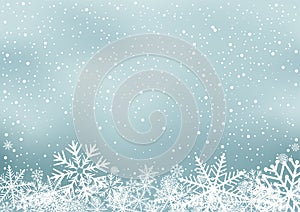 Winter holiday background with snow