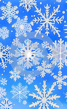 Winter holiday background with snowflakes