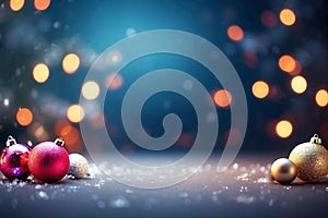 Winter holiday Christmas background banner. Generative AI.