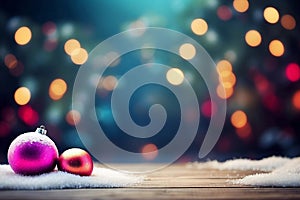 Winter holiday Christmas background banner. Generative AI.