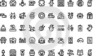 Winter-holidays High-Quality Vector Icons Collection with Editable Stroke. Ideal for Professional and Creative Projects.