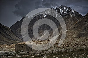 The winter home for elders who live with yaks together until spring